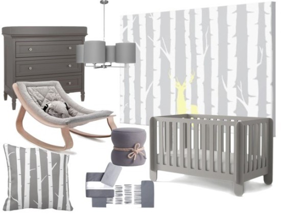 grey gender neutral baby nursery