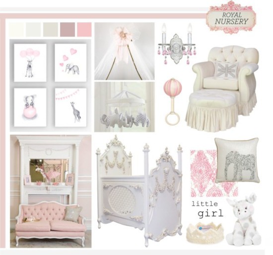 little girl baby nursery room, princess