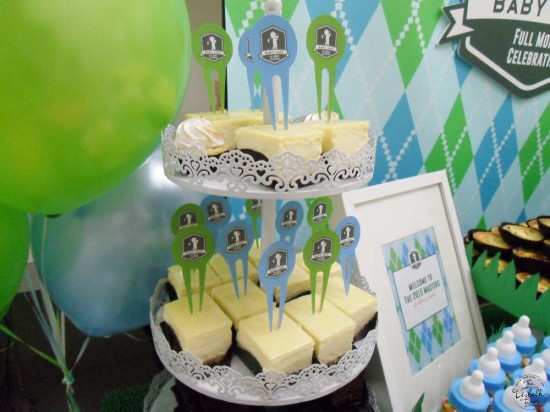 First Masters Tournament baby shower golf desserts