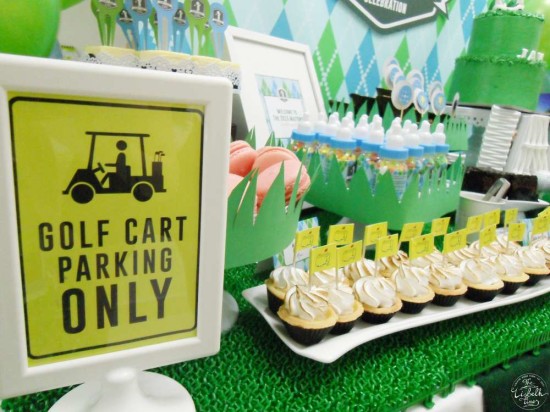 golf cart parking only sign