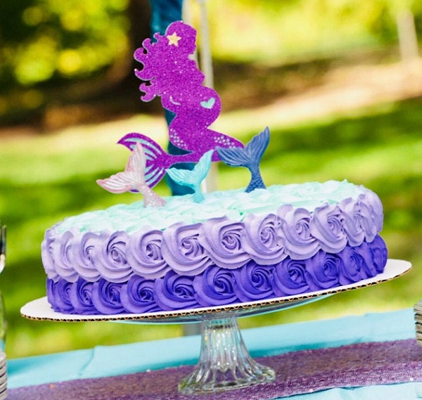 purple glitter pregnant mermaid