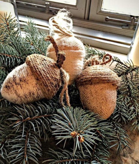 wintery-woodland-animal-baby-shower-acorn-decor