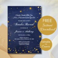 Free Editable Invitation Twinkle Twinkle
