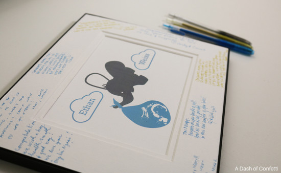 lovely-elephant-themed-baby-shower guestbook