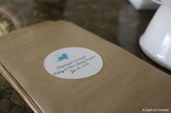 lovely-elephant-themed-baby-shower thanks for coming paper bag