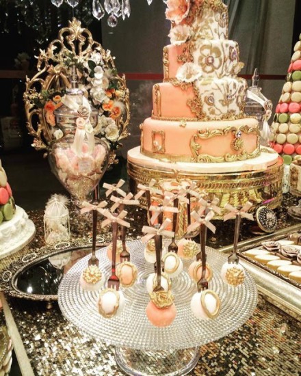 pink princess baby shower cake pops