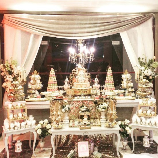 princess royal baby shower table scape