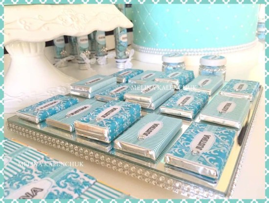 tiffany-baby-shower chocolate wrappers