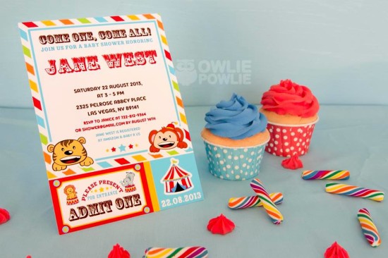 circus-carnival-baby-shower invitation