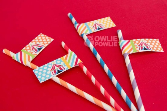 circus-carnival-baby-shower straw toppers