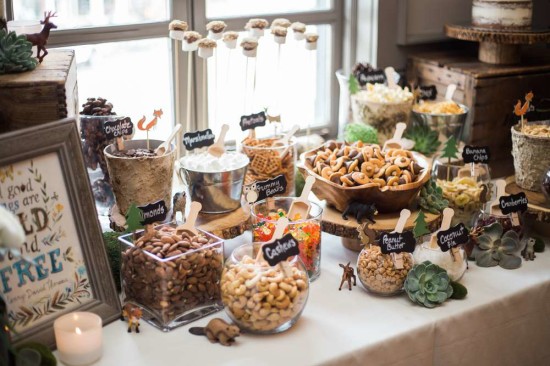 wooland-boho-baby-shower-food ideas table