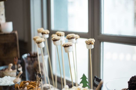 wooland-boho-baby-shower-marshmallow treats