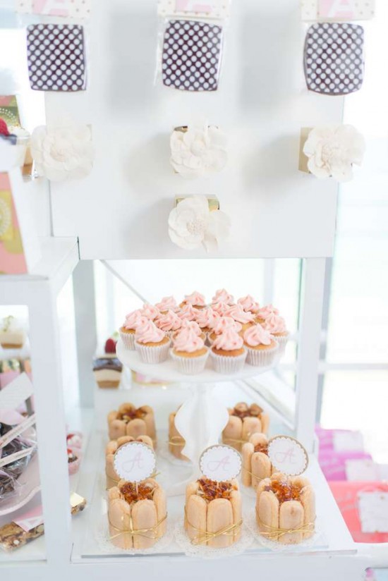 Elegant-Pastel-French-Patisserie-Baby-Shower-Cupcakes