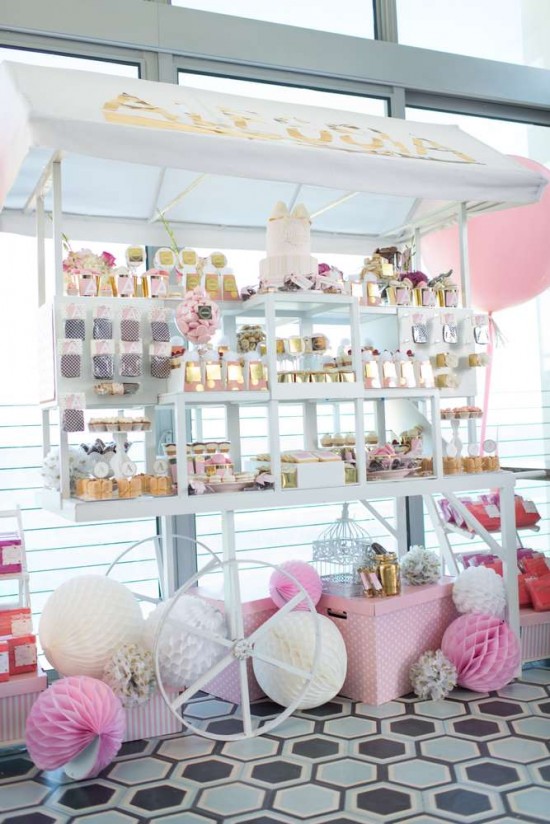 Elegant-Pastel-French-Patisserie-Baby-Shower-Treats-Table