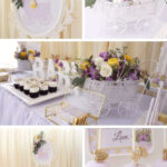 Elegant Yellow and Purple Baby Shower
