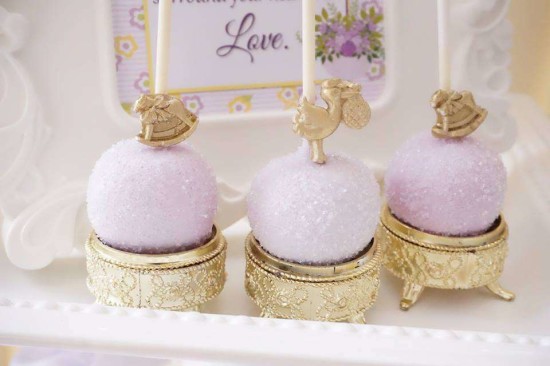 Elegant-Yellow-and-Purple-Baby-Shower-Decorations-Treats