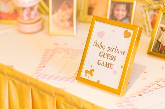 Golden-Carrousel-Babyshower-Games-Frames-Decor