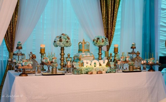 Golden-Glamorous-Prince-Baby-Shower-Buffet