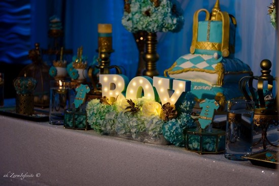 Golden-Glamorous-Prince-Baby-Shower-Decor-Buffet