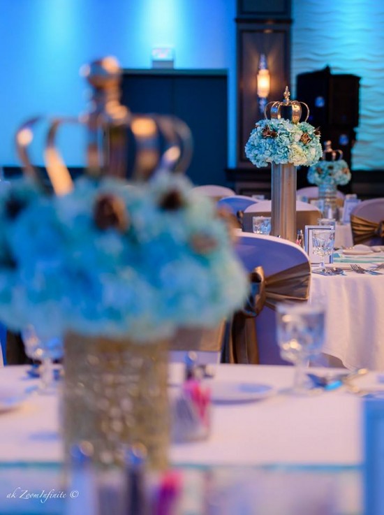 Golden-Glamorous-Prince-Baby-Shower-Floral-Display