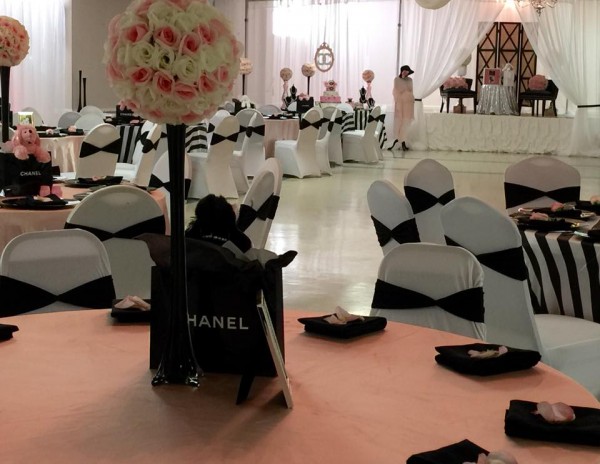 Modern-Chic-Chanel-Baby-Shower-Pink-Black-Decor