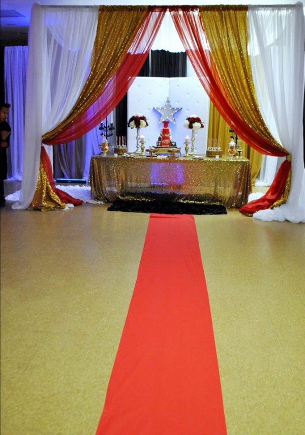 Chic-Hollywood-Red-Carpet-Baby-Shower-Dessert-Table