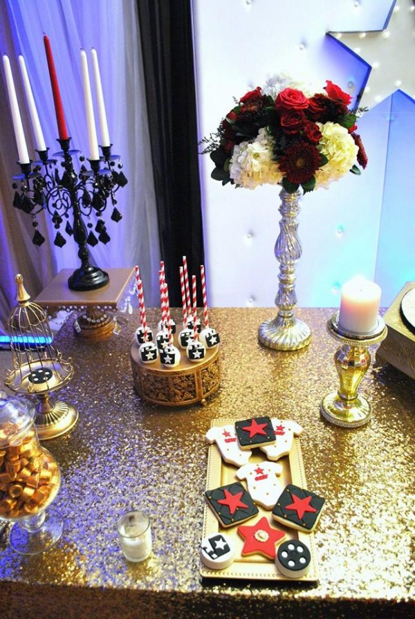 Chic-Hollywood-Red-Carpet-Baby-Shower-Tall-Flowers