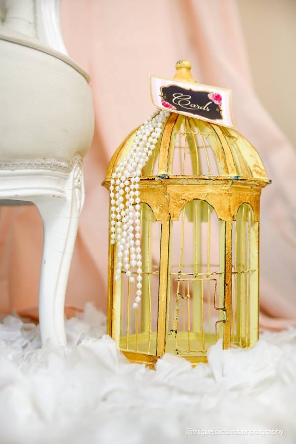 Pink-And-Black-Floral-Baby-Shower-Birdcage