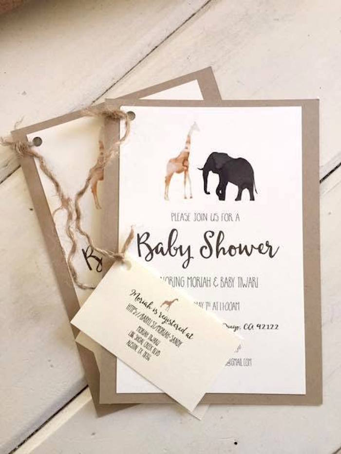 Contemporary Safari Baby Shower - Baby Shower Ideas - Themes - Games