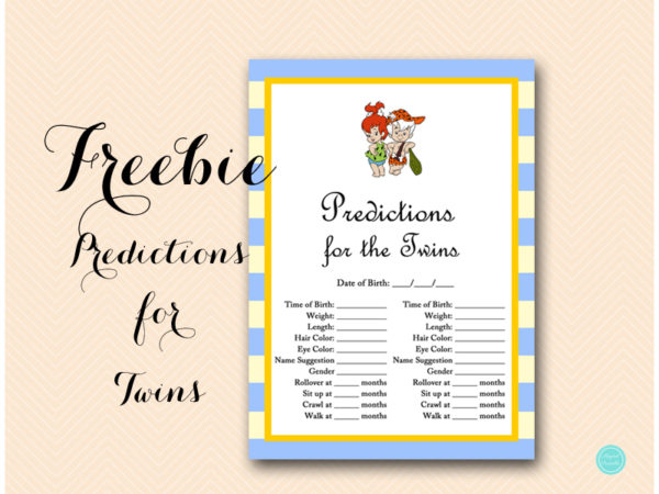 TLC60 free predictions for the twins-pebbles bambam printable game