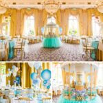 Blue and Gold Carousel Baby Shower