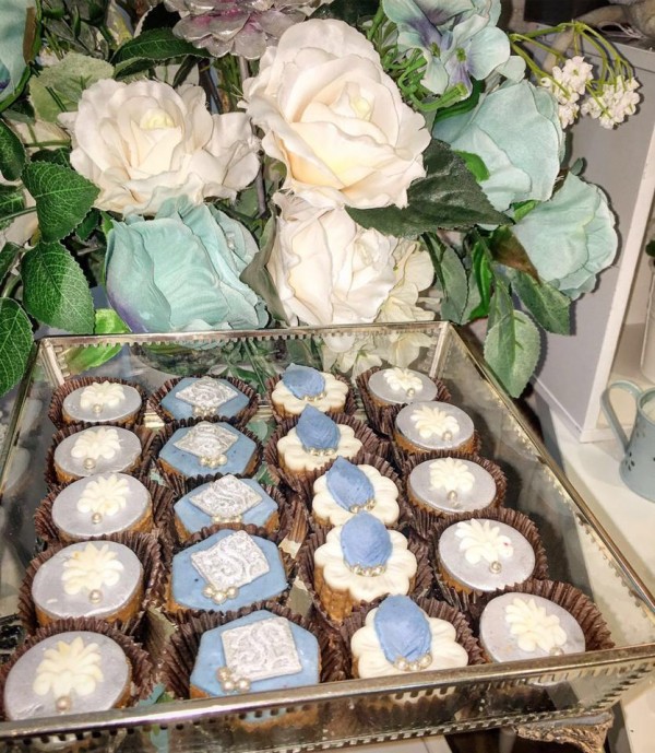 Charming-Silver-Blue-Sky-Baby-Shower-Cupcakes