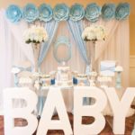 Blue and White Elephant Themed Baby Shower