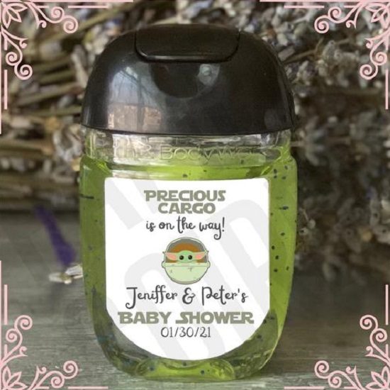 Baby Yoda Baby Shower Hand Sanitizer