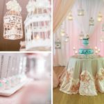 Peach And Blue Owl Baby Shower