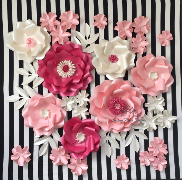 princess-baby-shower-paper-flower-backdrop-pink-silver-shabby-kate-spade