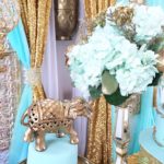 Gold and Teal Regal Elephant Baby Shower
