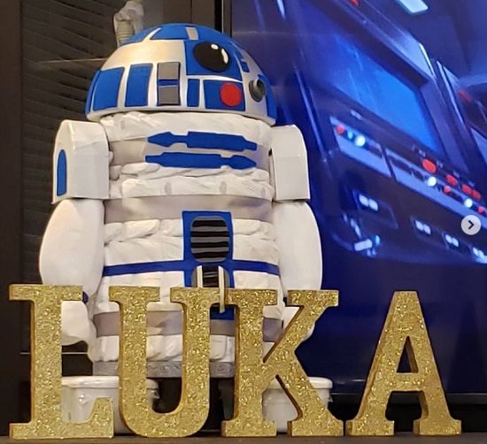 r2d2 diaper cake
