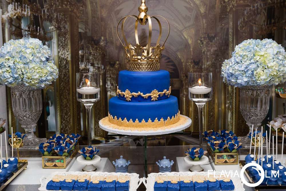 Royal Blue and Gold Prince Shower