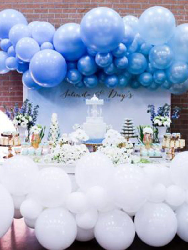Luscious Blue and Gold Carousel Baby Shower