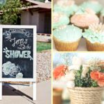 Mint and Peach Blooming Baby Shower