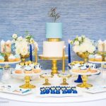 Chic Blue and Gold Baby Shower