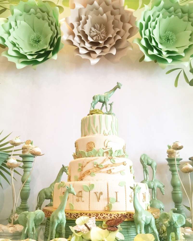 Mint Green Jungle Baby Shower - Baby Shower Ideas - Themes ...