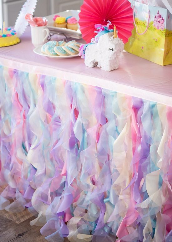 Unicorn tulle Tutu Table Skirt