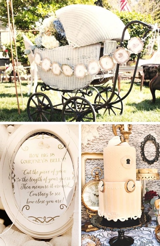 Vintage Themed Baby Shower Decorations Ideas Baby Shower Ideas 4U   Vintage Victorian Baby Shower Tablescape 