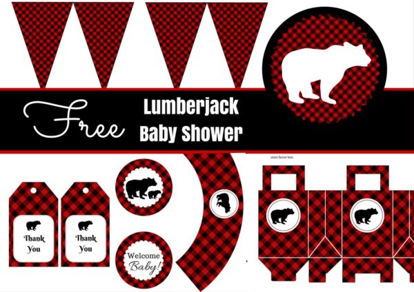 Free Lumberjack Baby Shower Party Printable – Baby Shower Ideas 4U