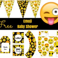 Free Emoji baby shower Printable