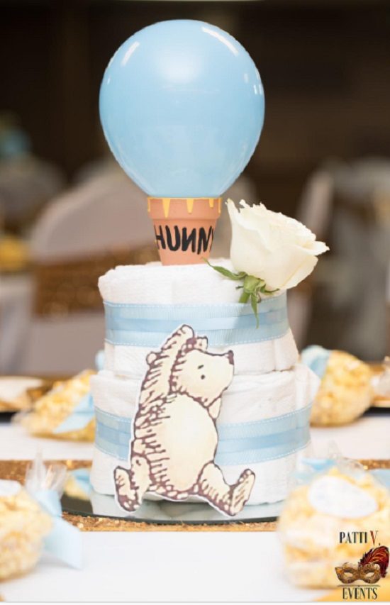 winnie the pooh diaper cake