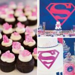 Supergirl and Superman Themed Baby Shower Decorations
