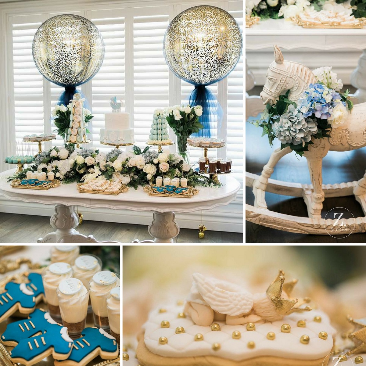 Elegant Blue And Gold Prince Baby Shower Baby Shower Ideas 4u